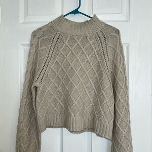American Eagle Outfitters Taupe Cowl Neck Sweater